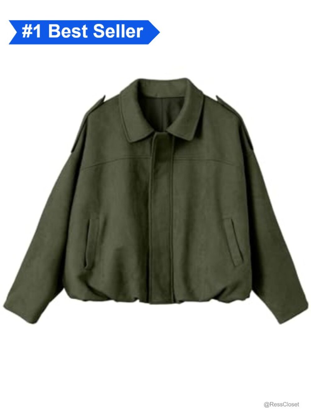 Faux Suede Cropped Bomber Jacket Stretch Zip Fall Casual Coat